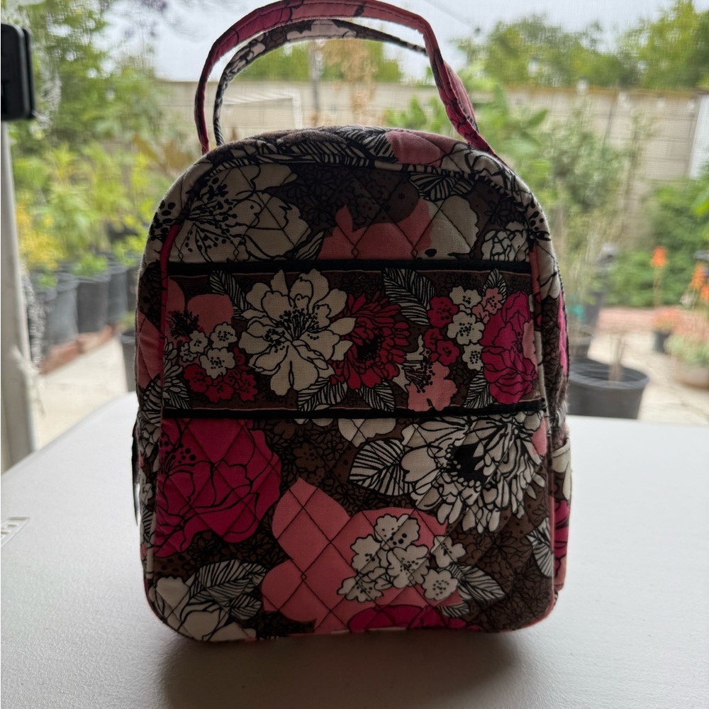 Vera Bradley Pink and Black Floral Mini Bag